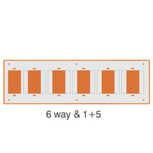 10×4 6Way Open Switch board Brown Pack of 20